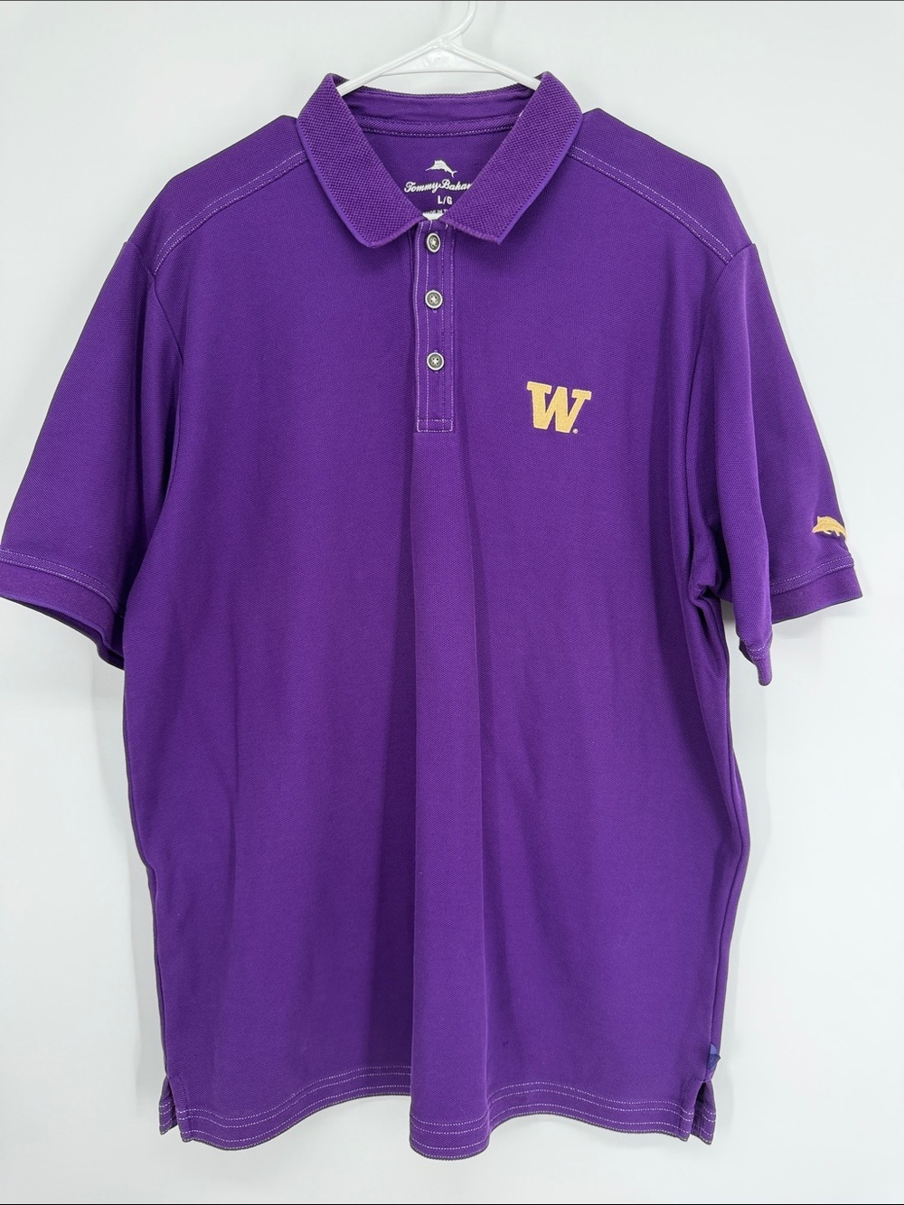 Tommy Bahama UW University of Washington Polo Shirt Men’s Size L